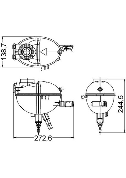Radyator Yedek Su Deposu Mercedes W204 S204 C204 C218 X218 W212 S212 C207 A207 X204