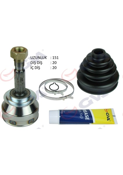 Aks Kafası Dış Ön Fıat Uno 70 1.4i 94-00 20X20X43.1 151MM