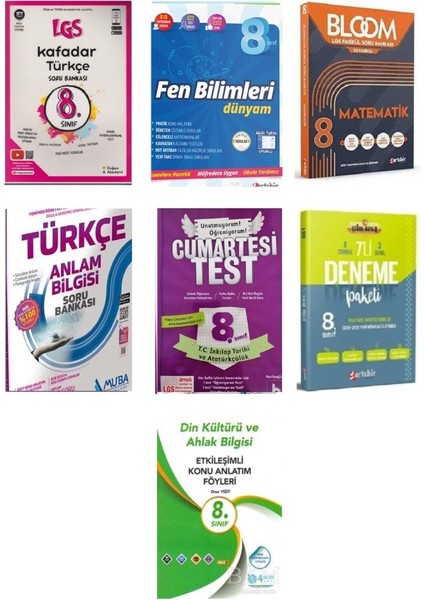 8. Sınıf Tüm Dersler Eğitim Seti 7 Kitap (Set 1)
