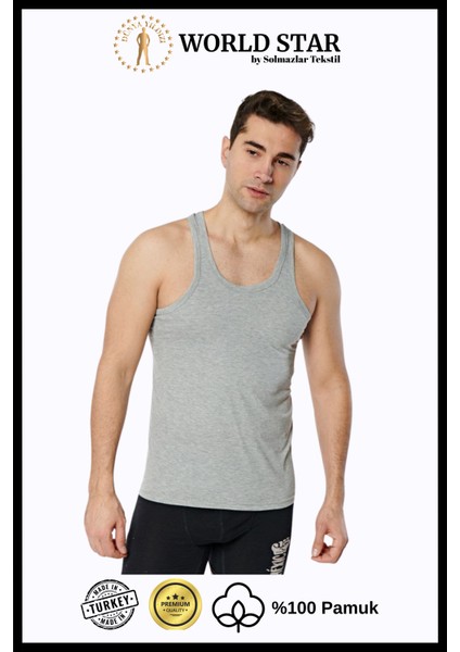 6'lı Gri Erkek Atlet – Pamuklu Penye – Rahat ve Dayanıklı fiyatları