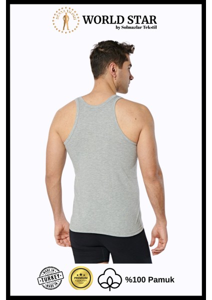 6'lı Gri Erkek Atlet – Pamuklu Penye – Rahat ve Dayanıklı modelleri