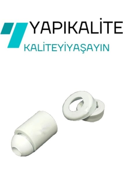 4 Adet Taharat Çubuğu Ucu Plastik Beyaz Taharet Borusu Ucu Perletörü Aparatı