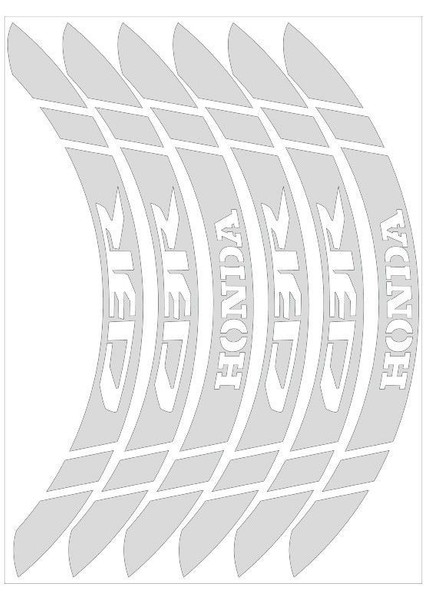 Reflektör Beyaz Geniş Honda Cbr Uyumlu 1 Set Jant Şeridi