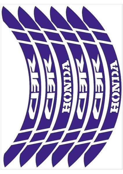 Reflektör Mavi Geniş Honda Cbr Uyumlu 1 Set Jant Şeridi