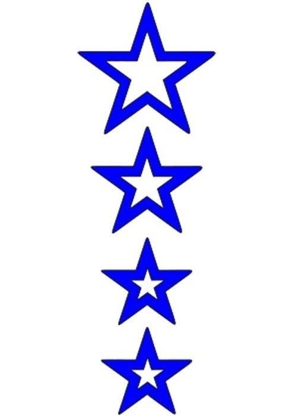 Cg Mavi Yıldızlı Çamurluk Üst Sticker