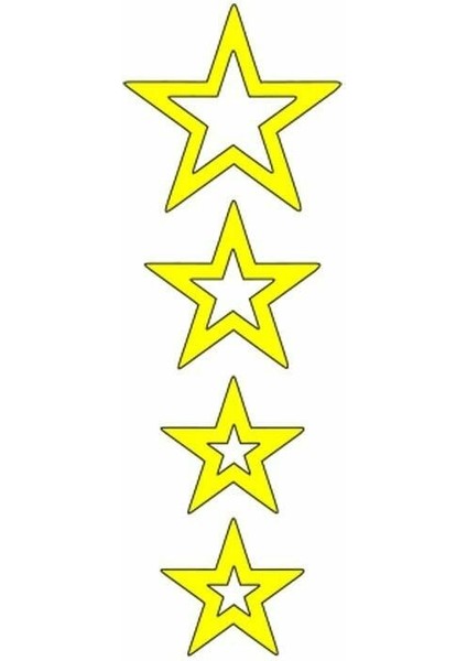 Cg F.sarı Yıldızlı Çamurluk Üst Sticker