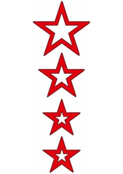 Cg Kırmızı Yıldızlı Çamurluk Üst Sticker