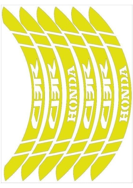 Florasan Sarı Geniş Honda Cbr Uyumlu 1 Set Jant Şeridi