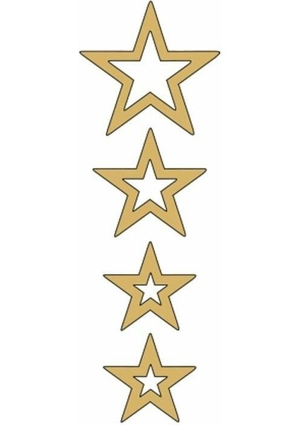 Cg Gold Yıldızlı Çamurluk Üst Sticker