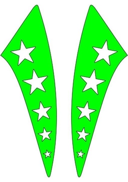 Cg F.yeşil Yıldızlı Çamurluk Yan Sticker