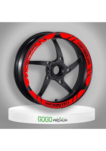 Cf Moto Uyumlu Kırmızı 1 Set Jant Şeridi