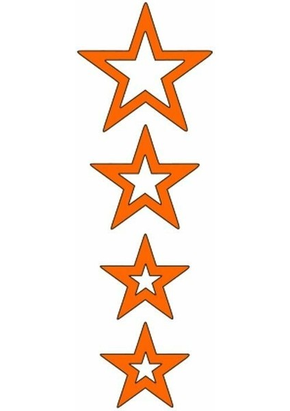 Cg F.turuncu Yıldızlı Çamurluk Üst Sticker