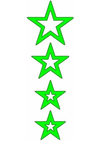 Cg F.yeşil Yıldızlı Çamurluk Üst Sticker