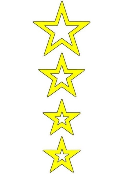 Cg Sarı Yıldızlı Çamurluk Üst Sticker