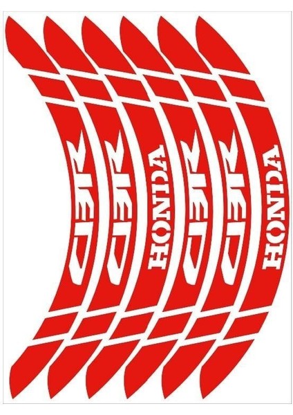 Reflektör Kırmızı Geniş Honda Cbr Uyumlu 1 Set Jant Şeridi