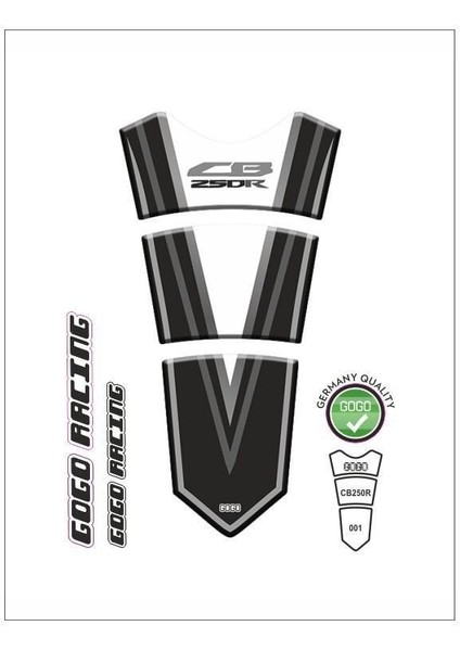 Honda CB250R 2018 - 2024 Uyumlu Tank Pad