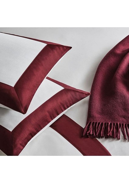 Çift Kişilik Pamuk Saten Nevresim Takımı Bordo Beyaz fiyatları