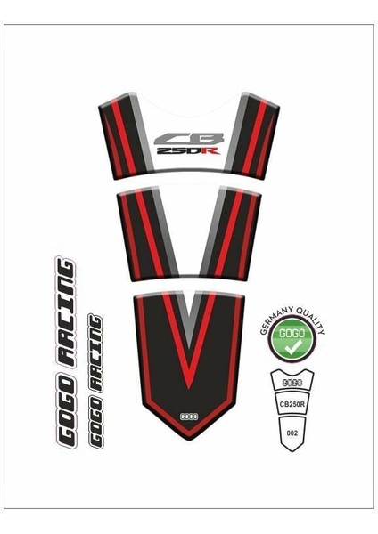 Honda CB250R 2018 - 2024 Uyumlu Tank Pad