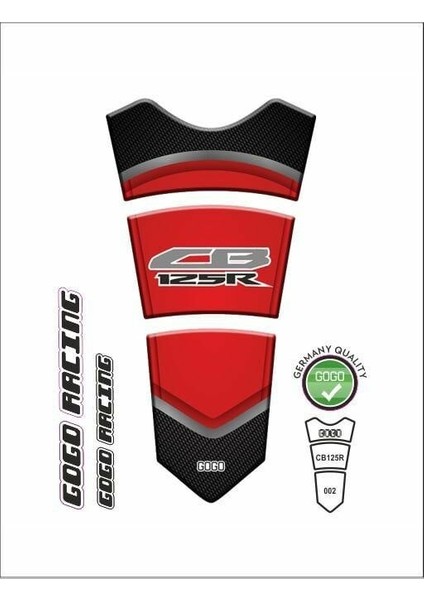 Honda CB125R 2018 - 2019 Uyumlu Tank Pad