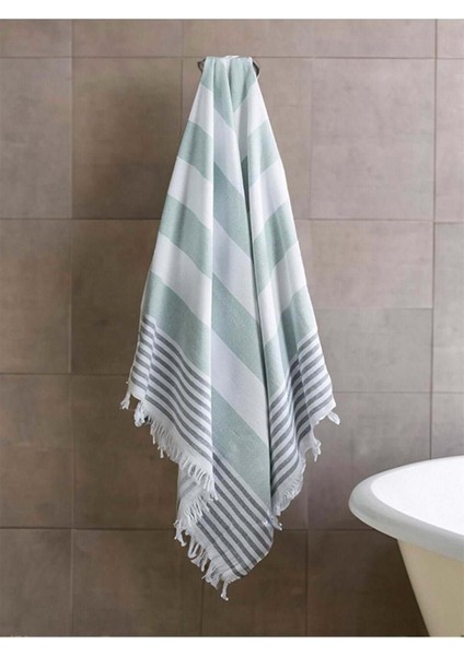 Pure Linen 90X170 cm Doğal Pamuk Peştamal Havlu Yeşil