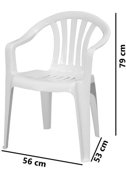 MT-GF101 Carrera Plastik Bahçe Balkon Koltuk Sandalye 4'lü Set