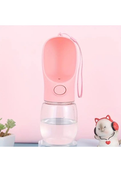 ® Taşınabilir Butonlu 350 ml Evcil Hayvan Suluğu