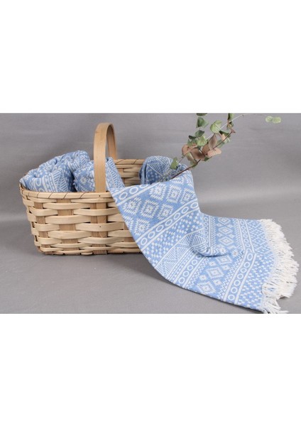 Peştemal Saks Mavi Peştemal Organik Pamuk Peştemal 90X170 cm Pamuk Peştemal fırsatları