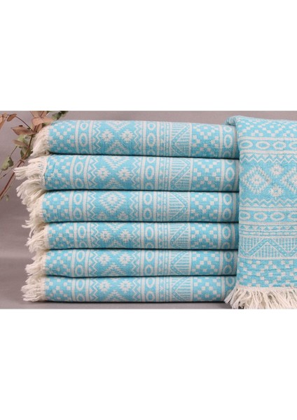 Peştemal Turkuaz 90X180 cm Pamuk Peştemal Hamam Peştemal