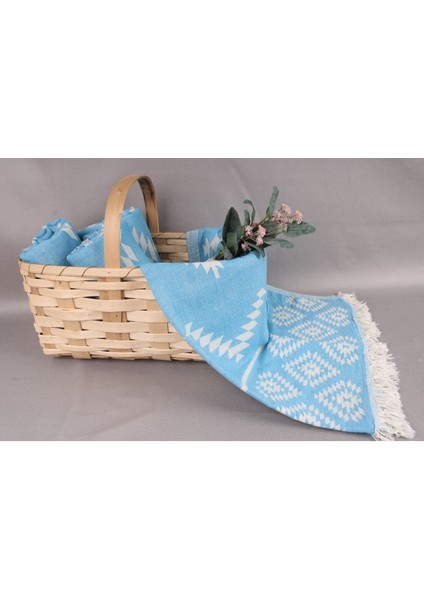 Peştemal Mavi 90X180 cm Pamuk Peştemal Gelin Bohçae fırsatları