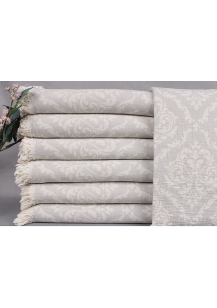 Peştemal Açık Gri 90X170 cm Pamuk Peştemal Hediye Peştemal