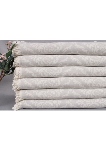 Peştemal Açık Gri 90X170 cm Pamuk Peştemal Hediye Peştemal