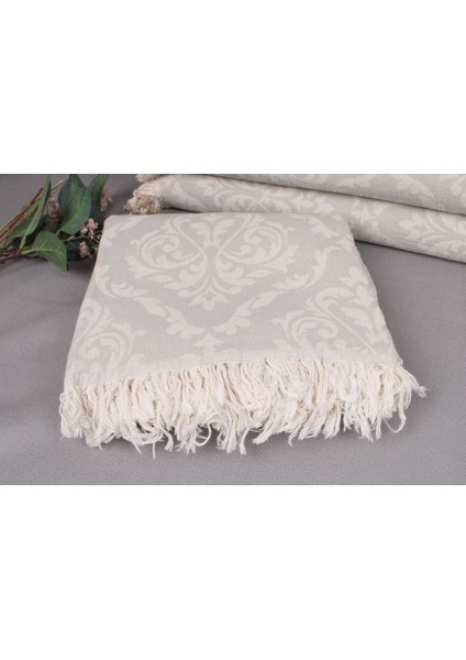 Peştemal Açık Gri 90X170 cm Pamuk Peştemal Hediye Peştemal