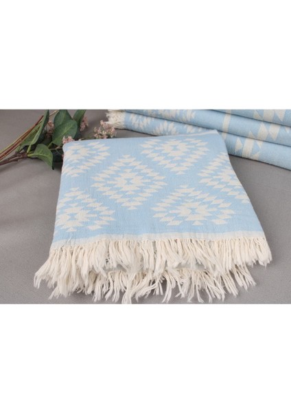 Peştemal Açık Mavi Plaj Peştemali 90X180 cm Pamuk Peştemal modelleri