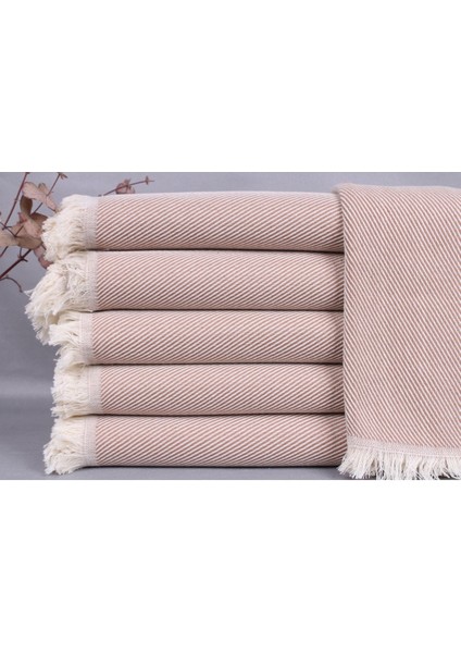 Peştemal Kahverengi Organik Hediye Peştemal 90X180 cm Pamuk Peştemal