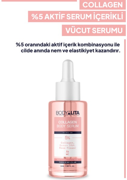 Collagen ve %5 Aktif Serum Içerikli Vücut Serumu