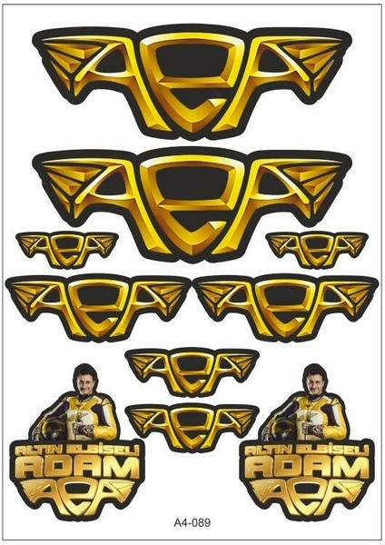 A4 Sticker 089 Tek Paket Çoklu Sticker