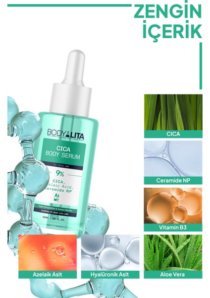 Cica ve %9 Aktif Serum Içerikli Vücut Serumu fiyatları