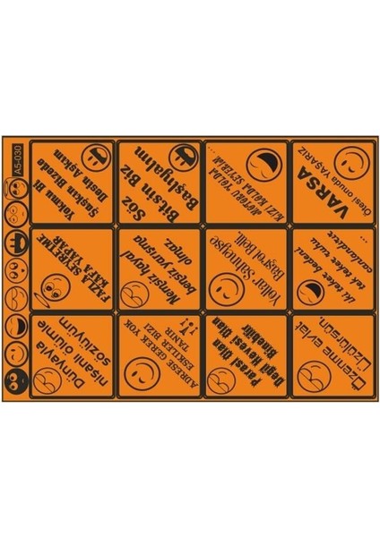 A5 Sticker 042 Tek Paket Çoklu Sticker