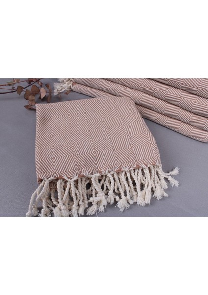 Peştemal Kahverengi Peştemal 100X186 cm Pamuk Peştemal Tatil Peştemal modelleri