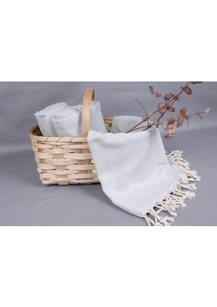 Peştemal Açık Gri Organik Pamuk Peştemal 100X186 cm Pamuk Peştemal Piknik Peştemal fırsatları