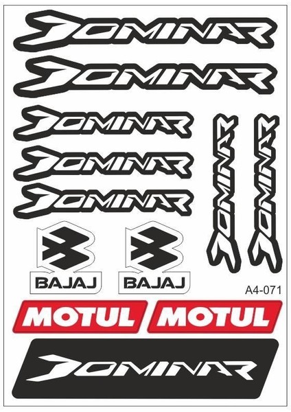A4 Sticker 071 Tek Paket Çoklu Sticker