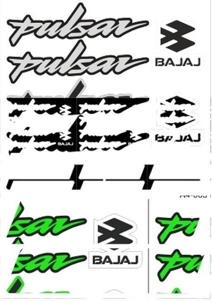 A4 Sticker 063 Tek Paket Çoklu Sticker