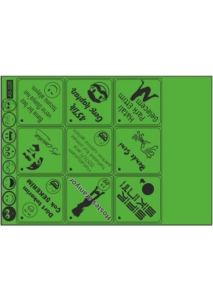 A5 Sticker 040 Tek Paket Çoklu Sticker