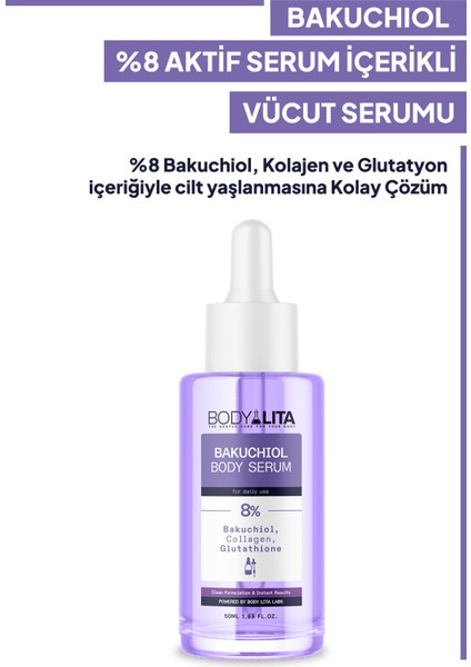 Bakuchiol & %8 Aktif Serum Içerikli Vücut Serumu