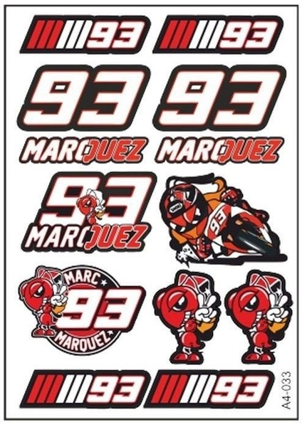 A4 Sticker 033 Tek Paket Çoklu Sticker