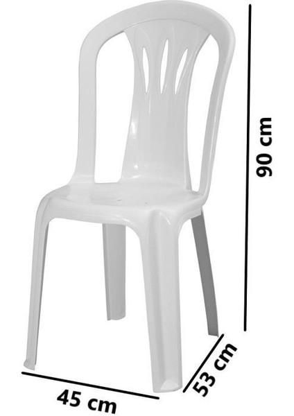 MT-GF181 Maggio Plastik Bahçe Balkon Sandalye 4'lü Set