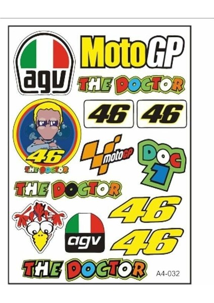 A4 Sticker 032 Tek Paket Çoklu Sticker