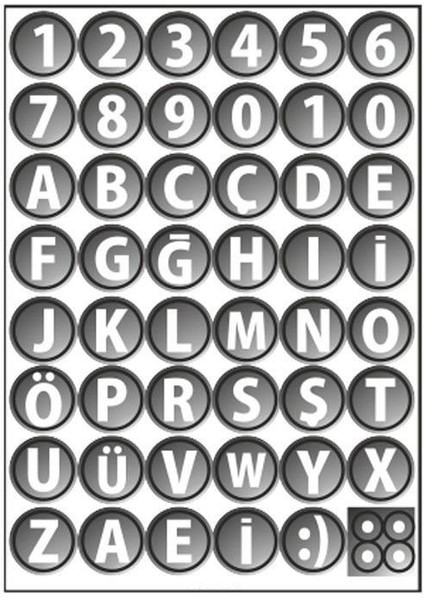 A4 Sticker 027 Tek Paket Çoklu Sticker