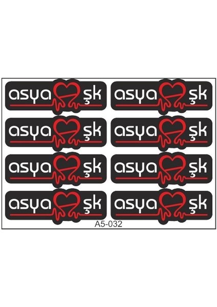 A5 Sticker 044 Tek Paket Çoklu Sticker