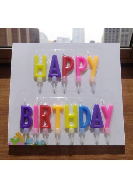 Renkli Happy Bırthday Mum Renkli Mum Renkli Happy Bırthday Pasta Mumu Renkli Mum